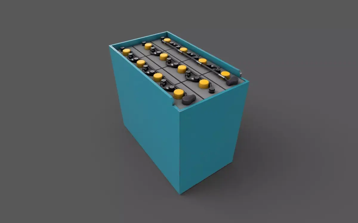 Forklift Battery Low-poly 3D model