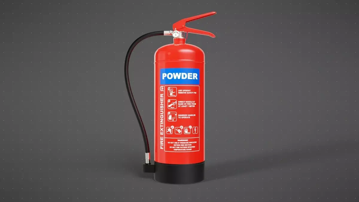 Powder Fire Extinguisher 3D model buy