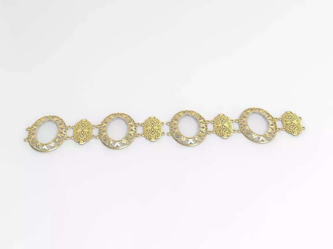 gold bracelet part 22 k c00007 3D print model