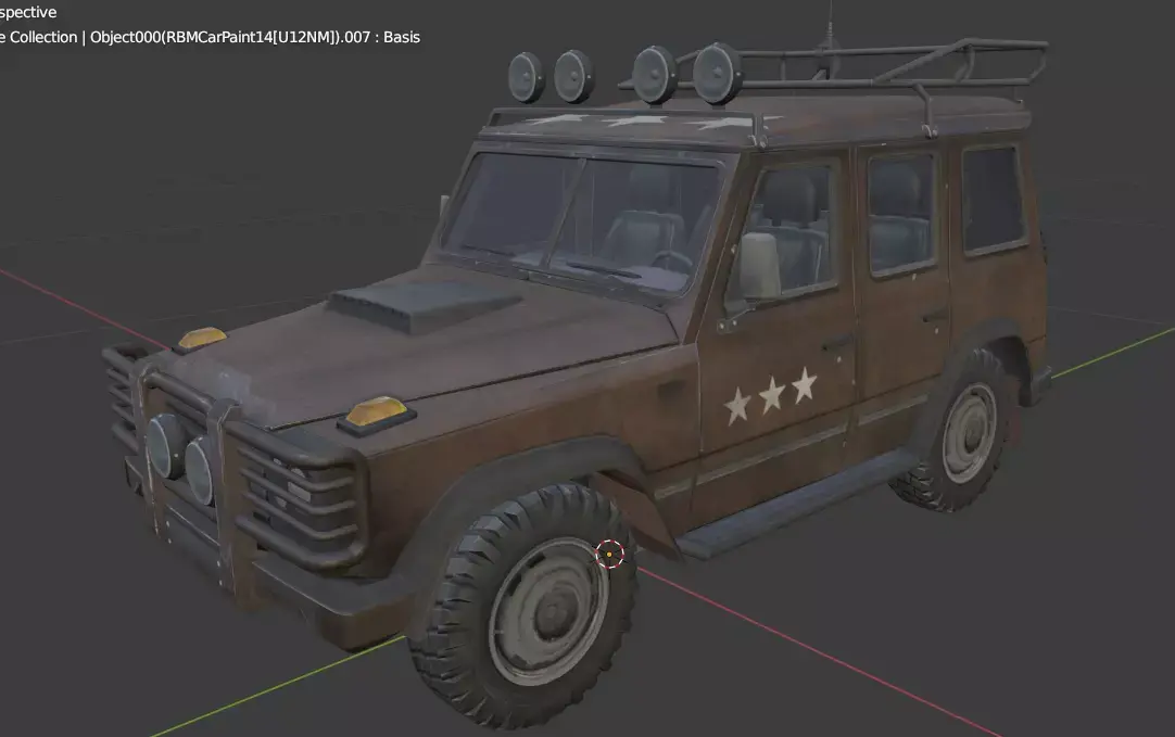 Offroad vehicle Low-poly 3D model Low-poly 3D model