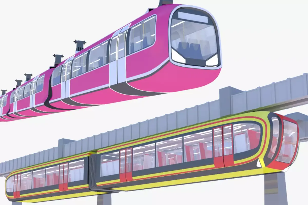 Elevated trains bundle 3D Model Pack