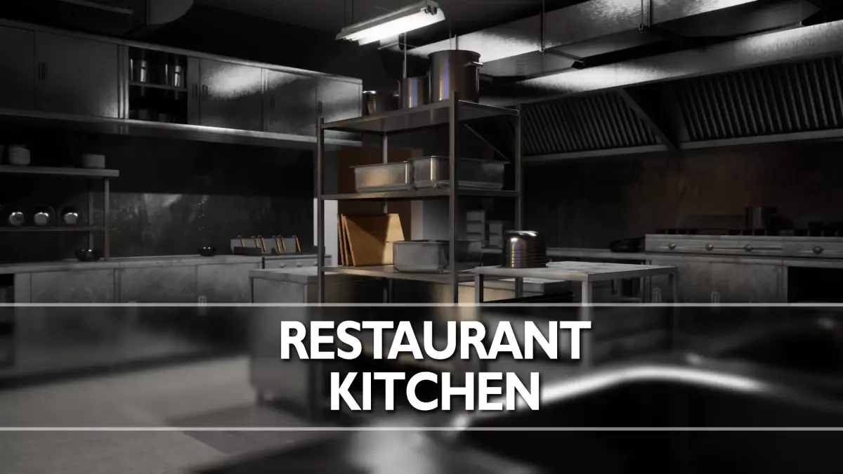 Restaurant Kitchen Asset Pack - 58 Game-Ready Assets Low-poly 3D model