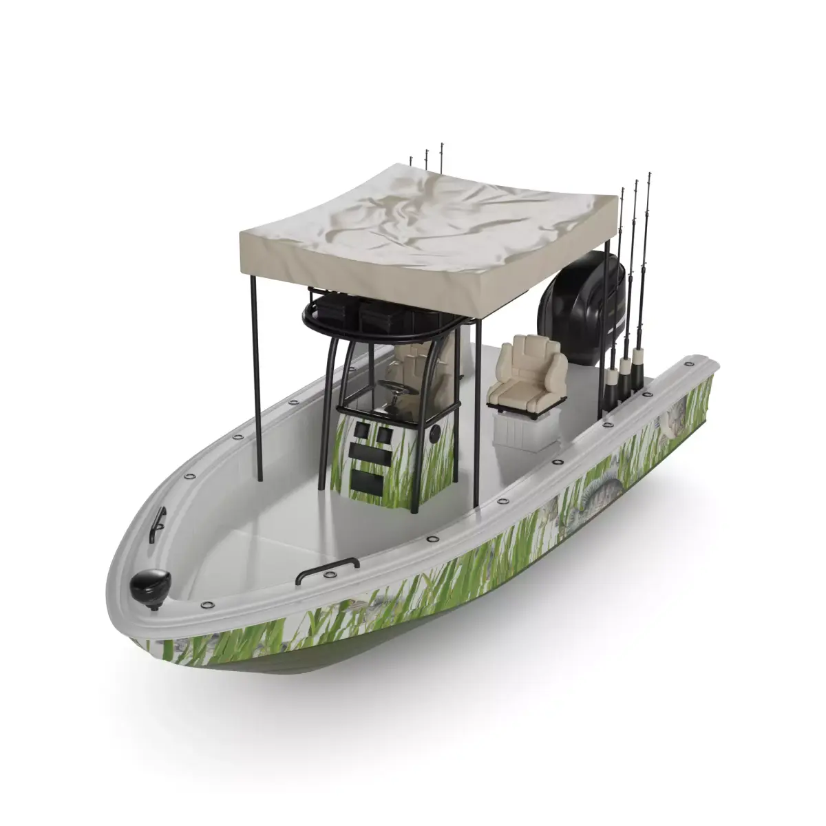 Electric Motorboat 3D model