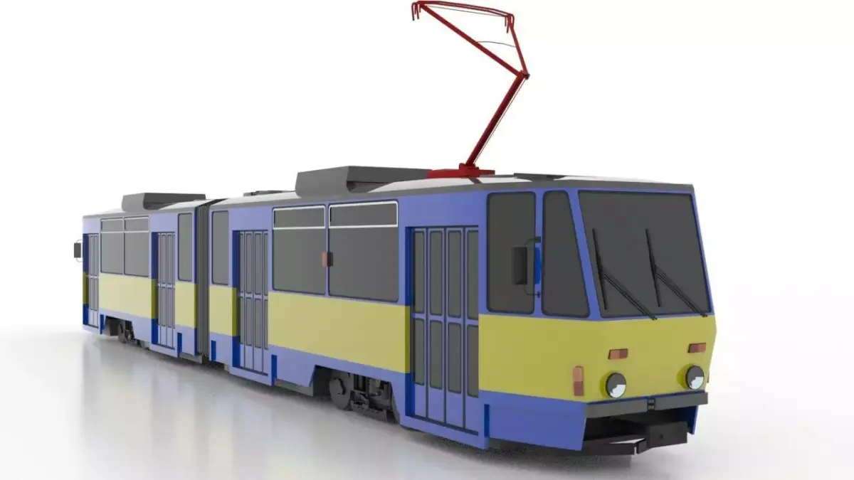 Tatra KT4DC-Z Low Low-poly 3D model