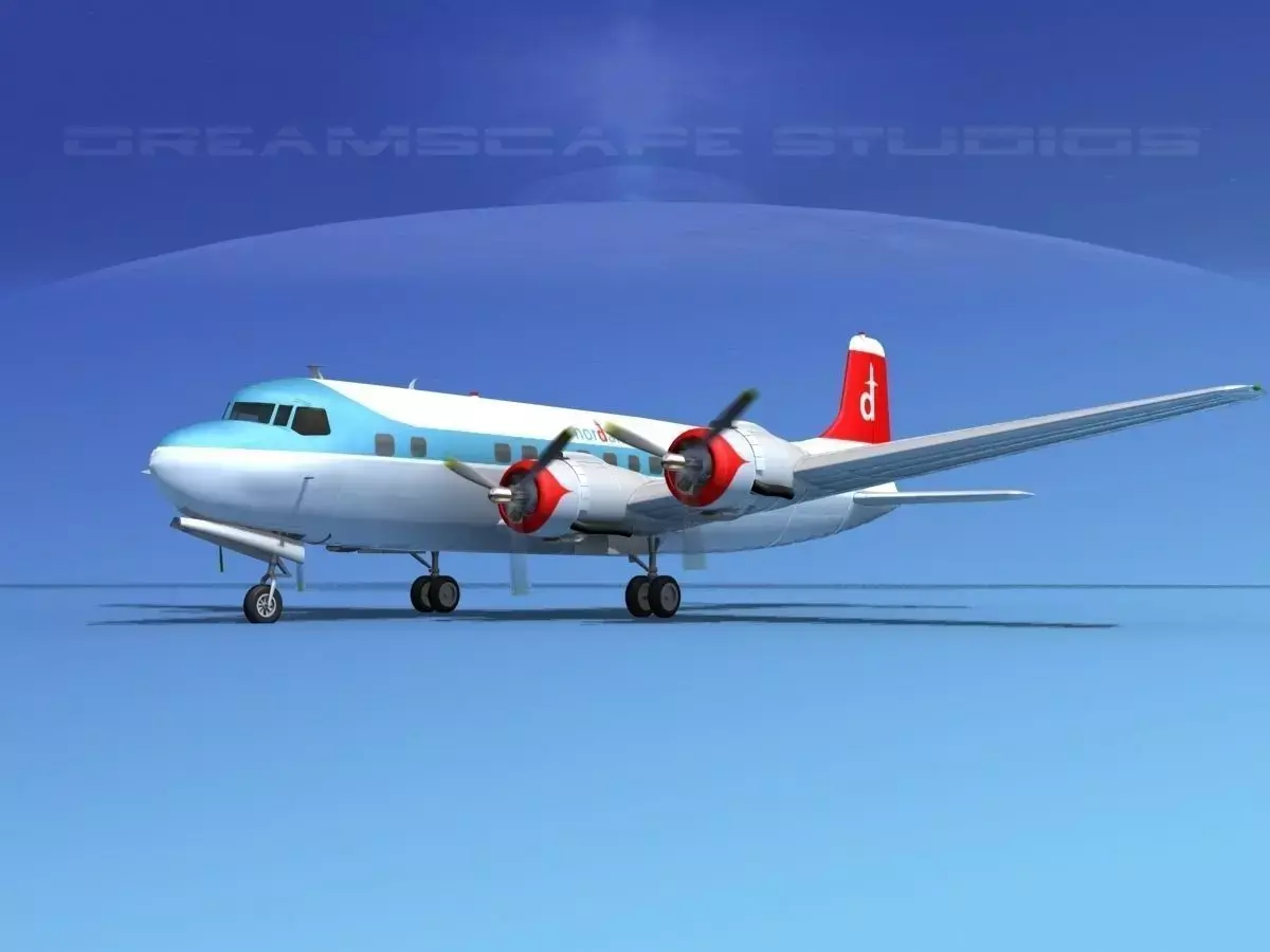 Douglas DC-6 Nordair 3D model