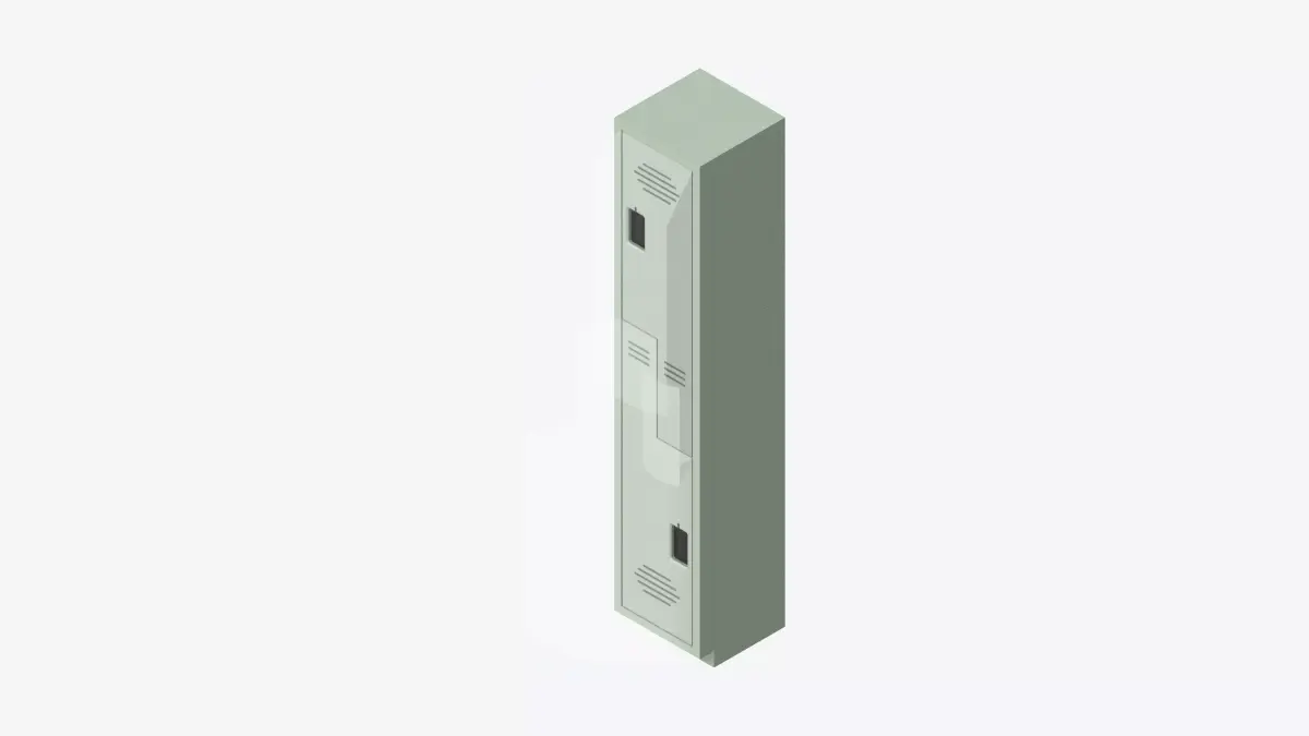 Locker - Plastic - Locka - Classic Extra - 2 Person Z Low-poly 3D model