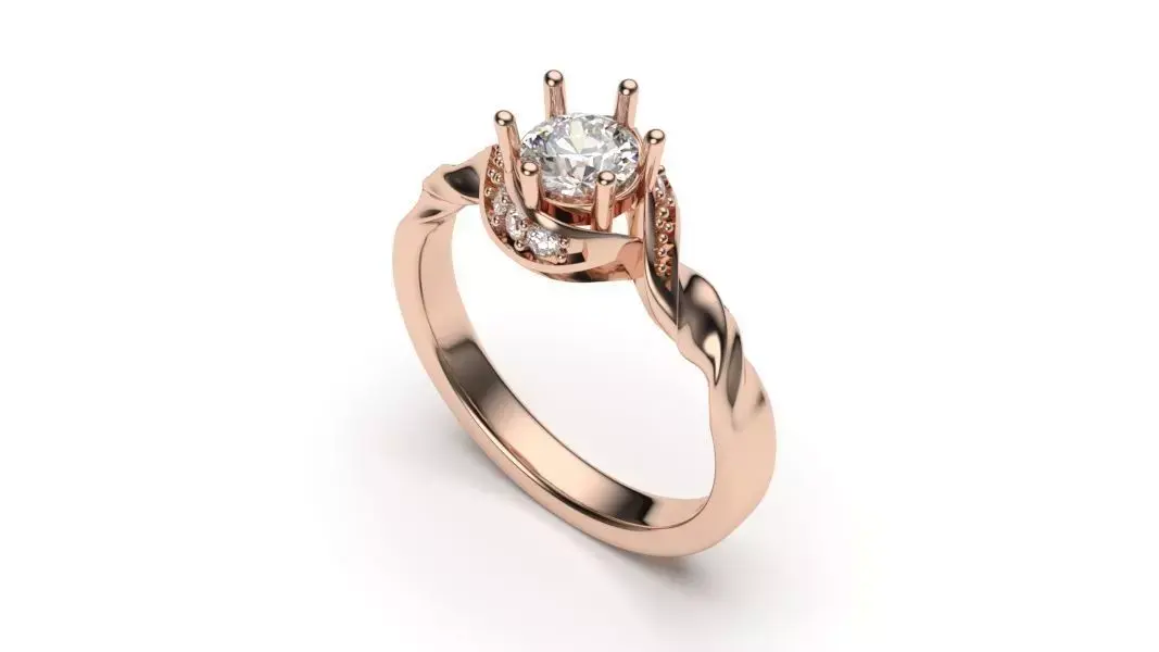 solitaire with ring sizes  8 part S11 3D print model