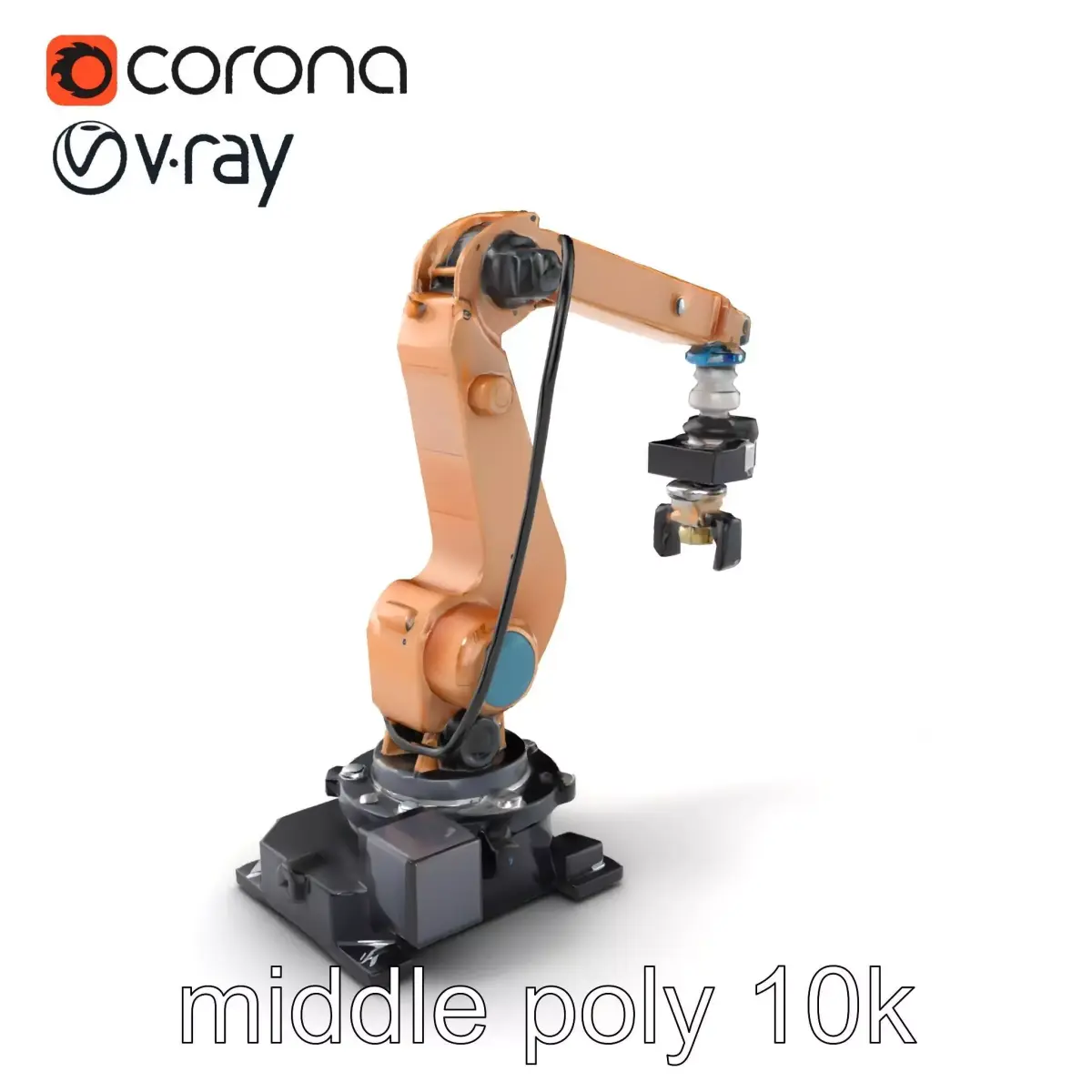 Precision Gantry Robot with Gripping End-Effector model pack Low-poly 3D model