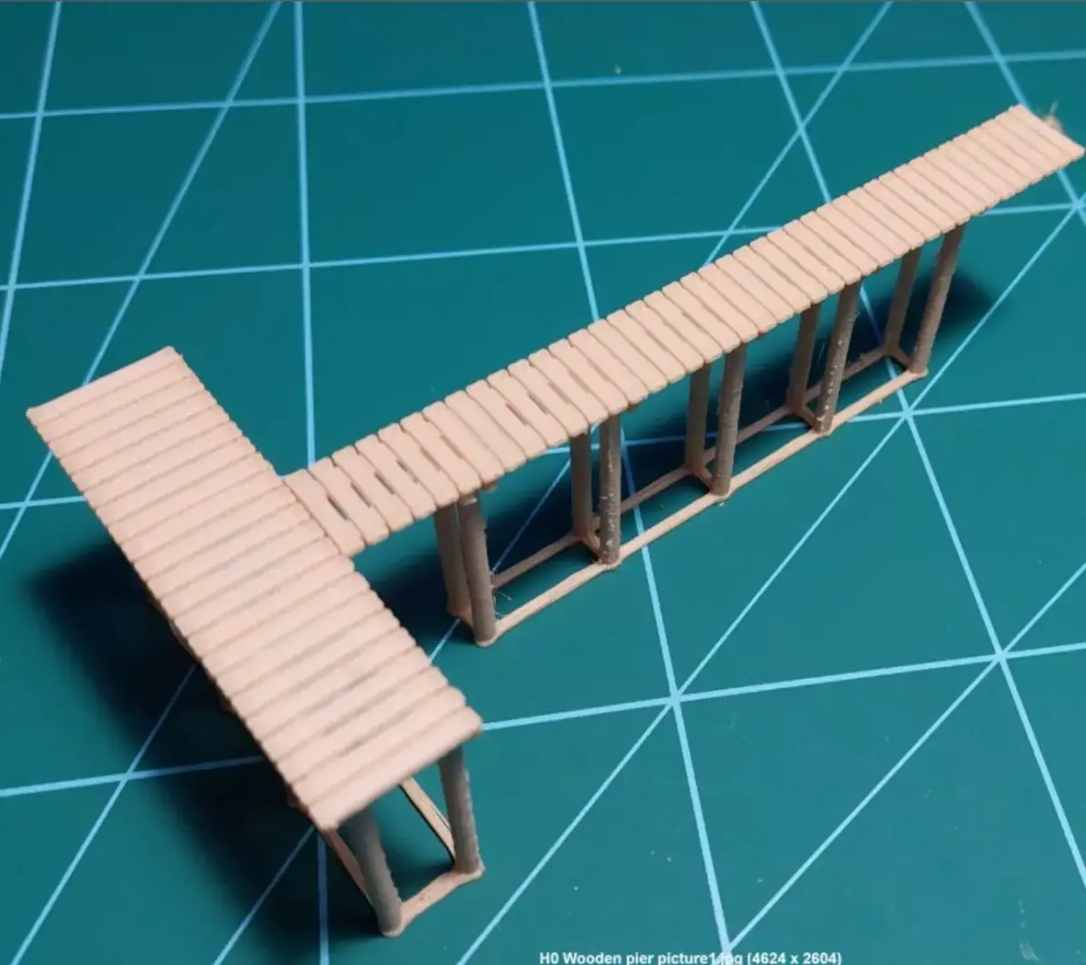Wooden pier 1-87 FDM 3D print model