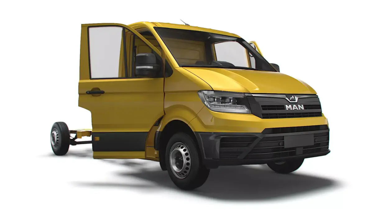 MAN TGE Flat frame chassis HQ Interior 2023 3D model
