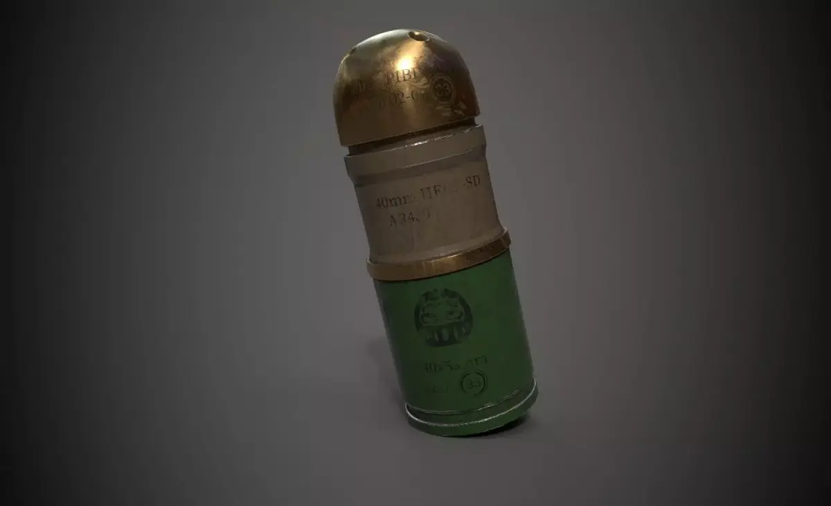 Grenade for Grenade Launcher optimized and ready for you Low-poly 3D model
