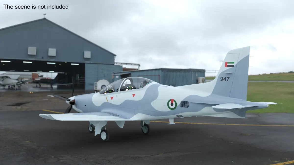 Training Aircraft Pilatus PC-21 Grey 3D model purchase