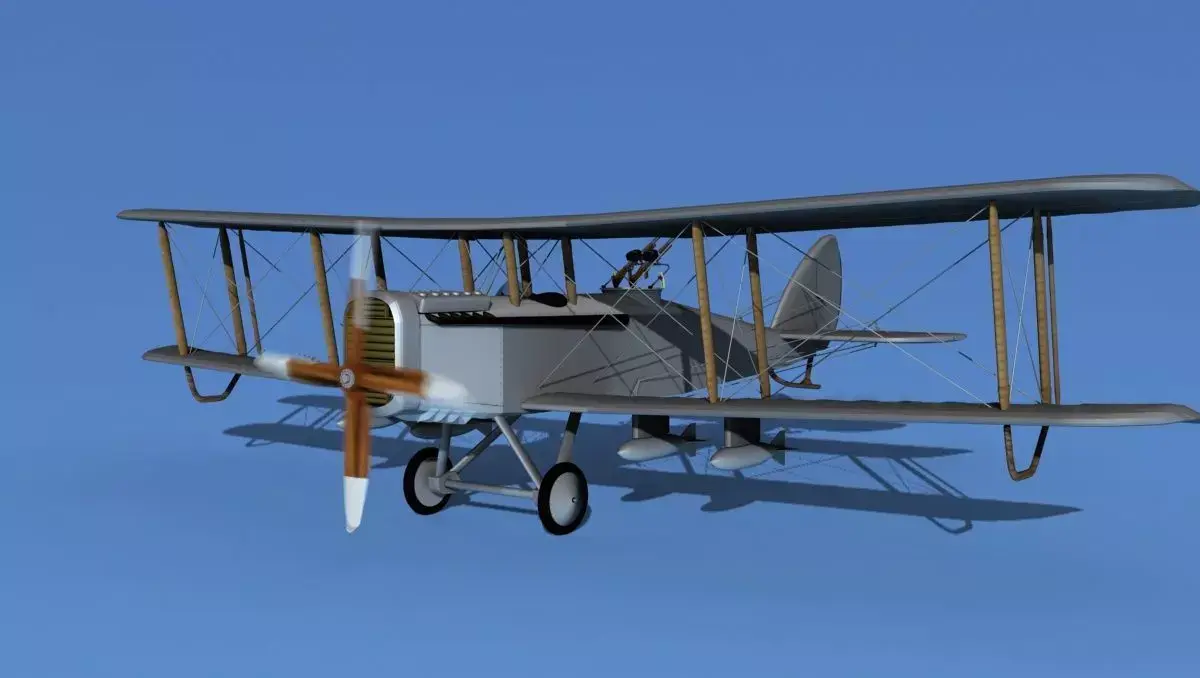 Airco DH-4 Bomber Unmarked 3D model