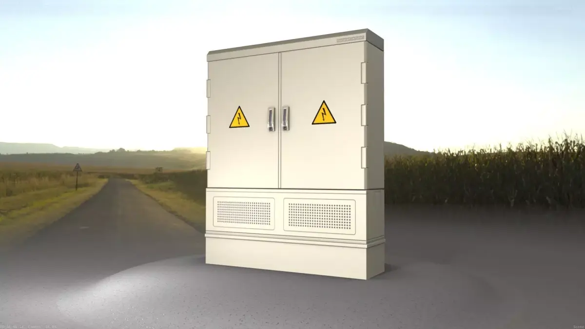 Electrical Distribution Cabinet 98 Low-poly 3D model