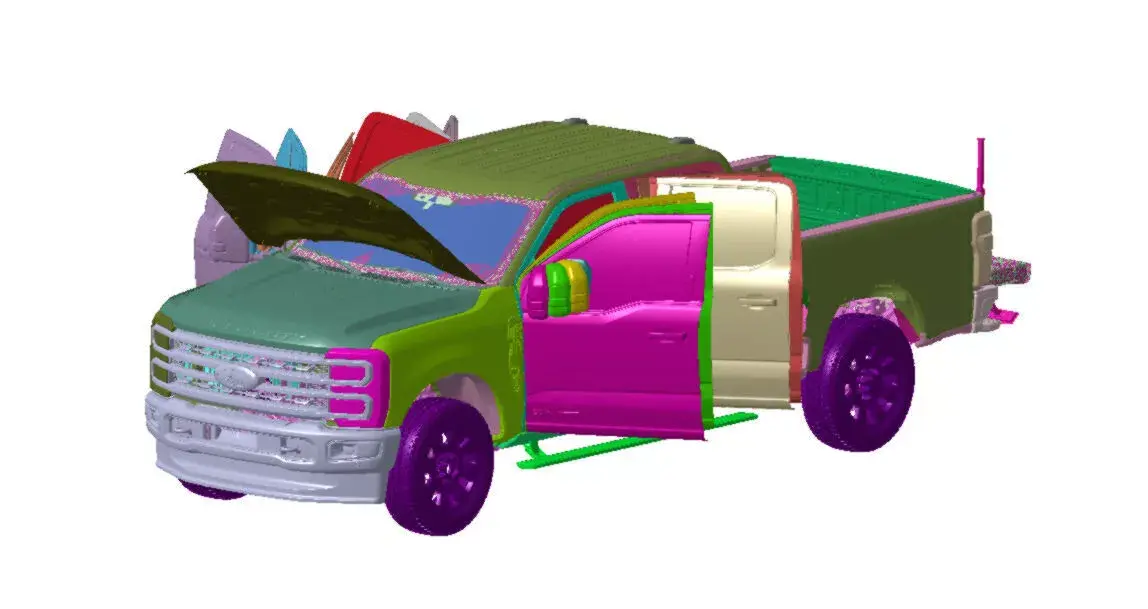 F250 4X4 CC Lariat 2023 Vehicle 3d scan data 3D model 3D model