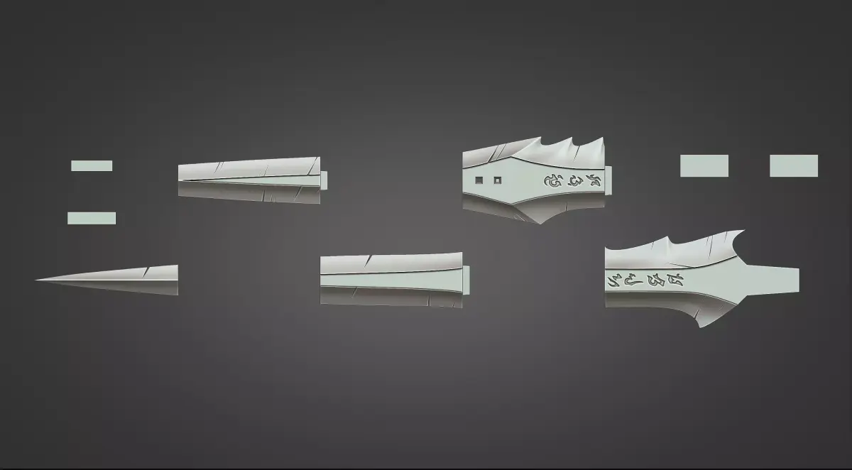 Lich King - Frostmourne v3 - blade support files 3D print model