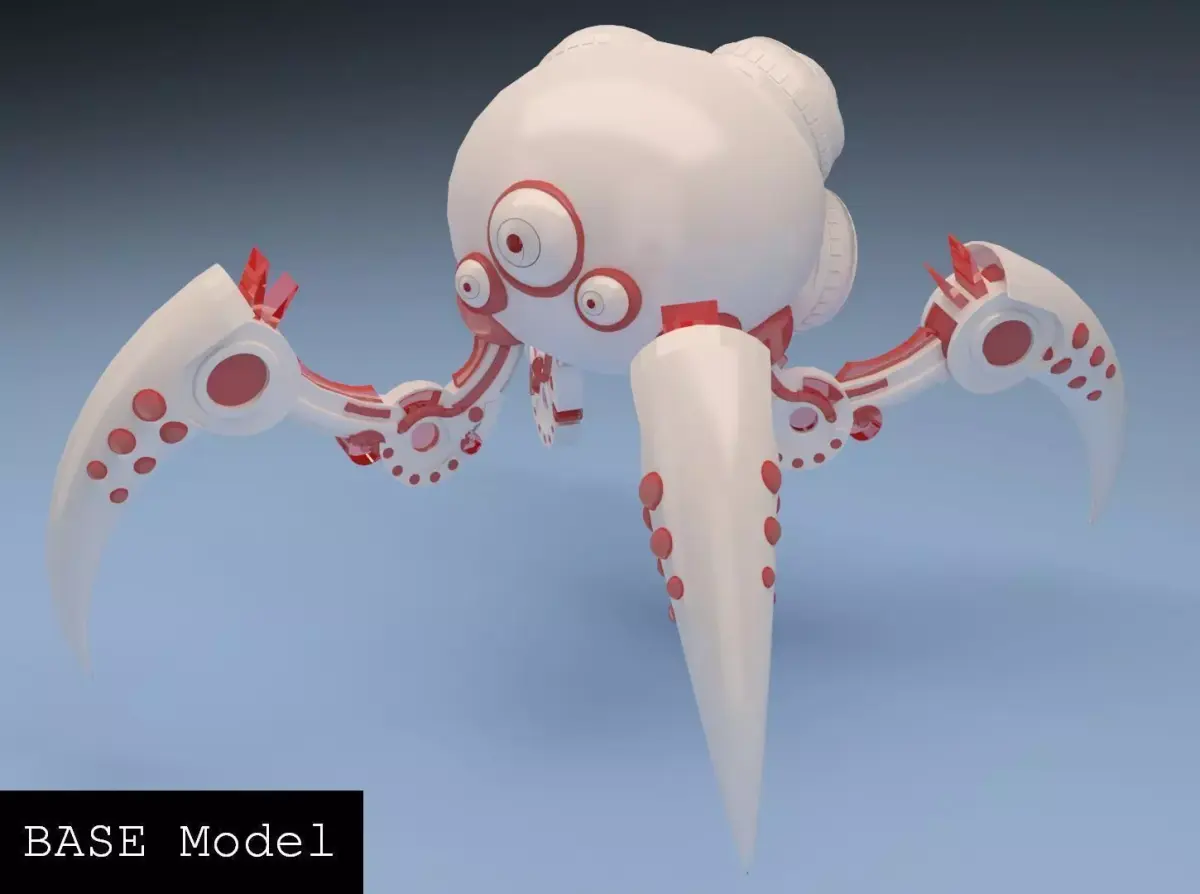 Alien scout  BASE -  arachnid robot 3D model