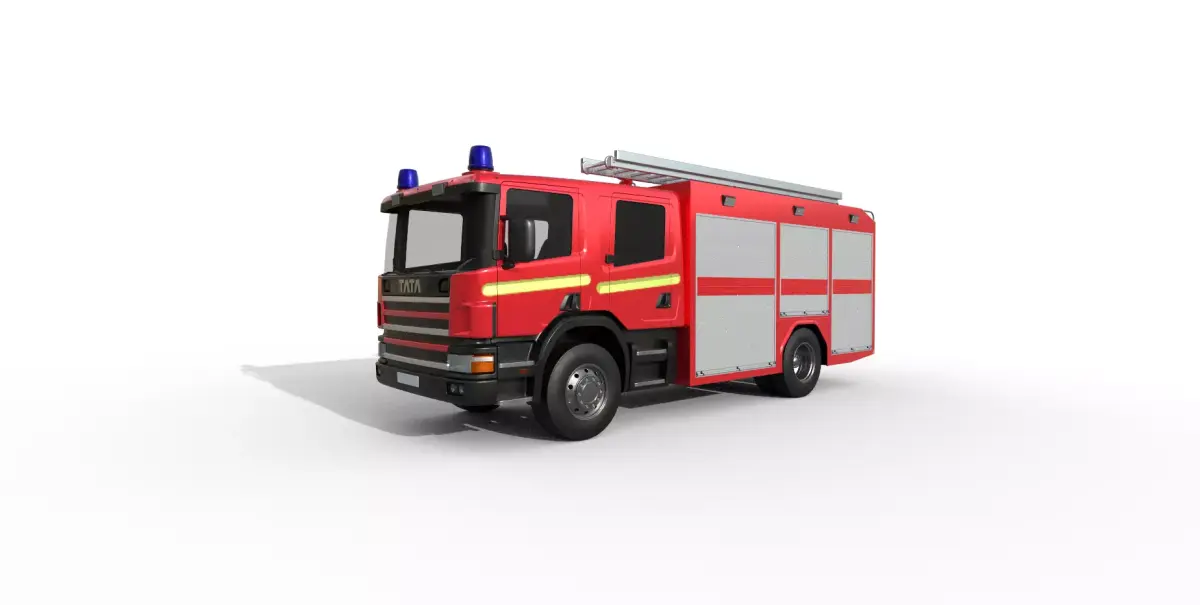 Fire Vehicle Low-poly 3D model