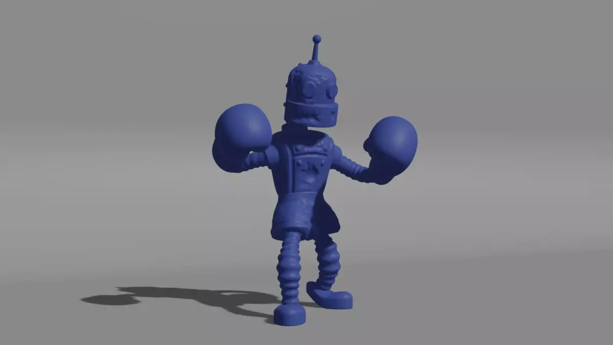 robo-boxing robot with boxing gloves Free 3D print model
