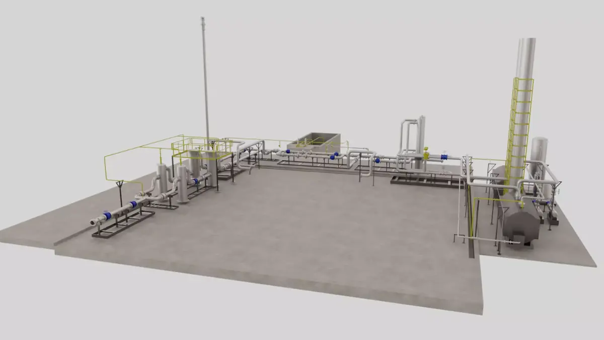 Fuel Gas Station 3D model