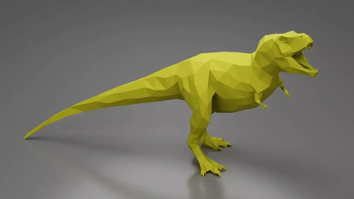 T-Rex 5 lowpoly 3D Print Low-poly 3D model