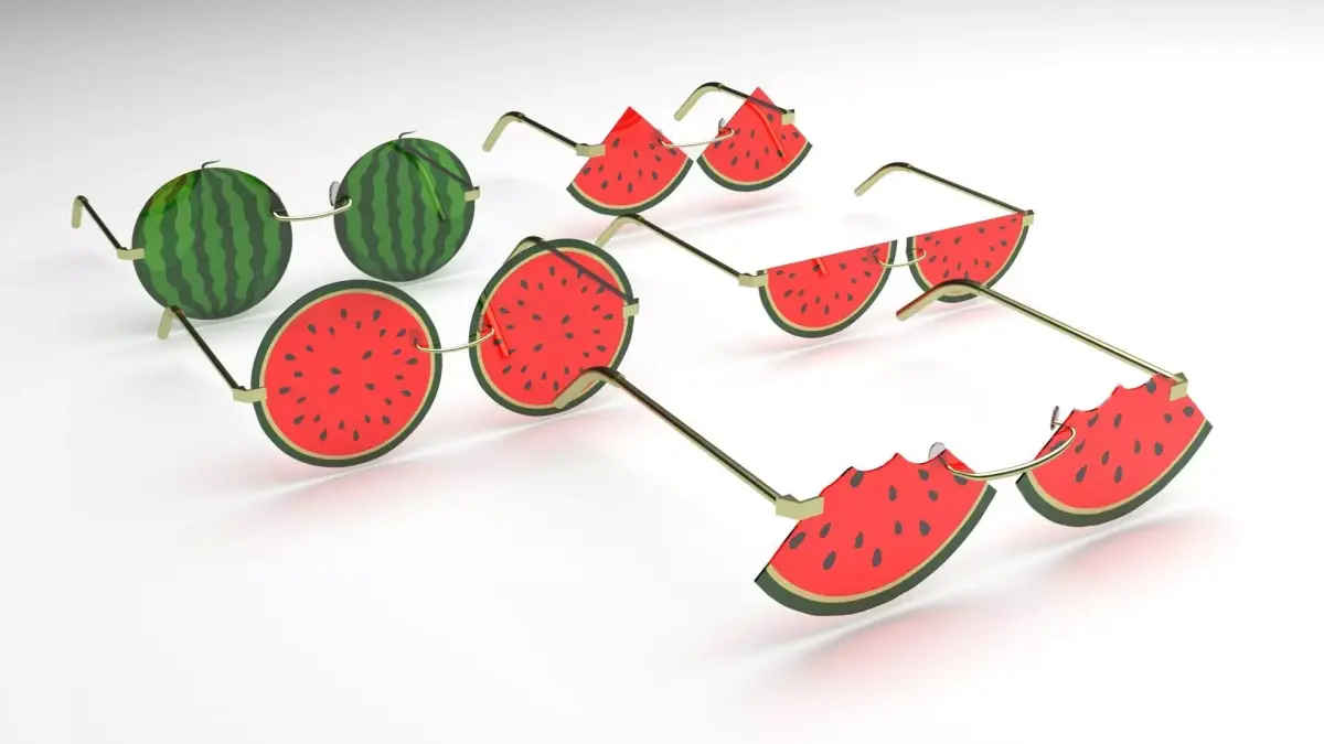 Watermelon Sunglasses Collection 3D model