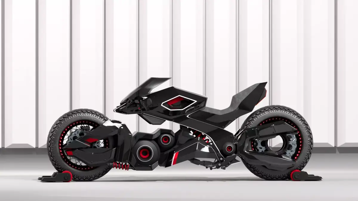 Sci-Fi Futuristic Bike 3D model