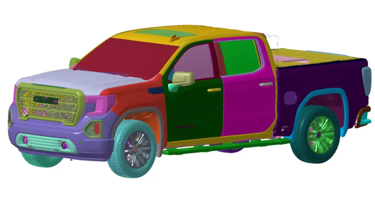 GMC Sierra Denali 1500 4WD Crew Cab 2019 Vehicle 3d scan model 3D model