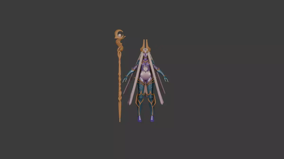 Alien God  Sci-Fi Fantasy 3D Character Model 3D model