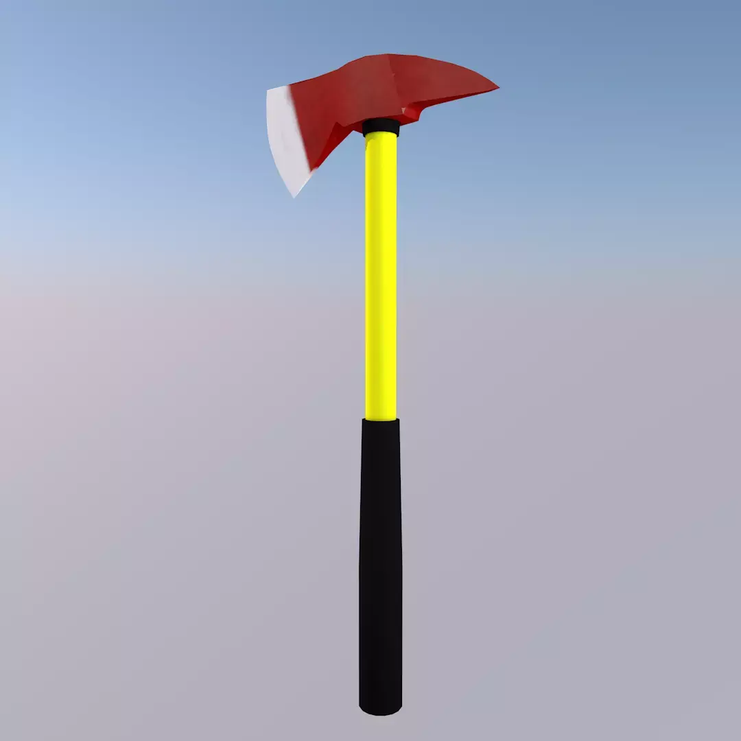 Fire Axe game ready PBR low poly Free low-poly 3D model