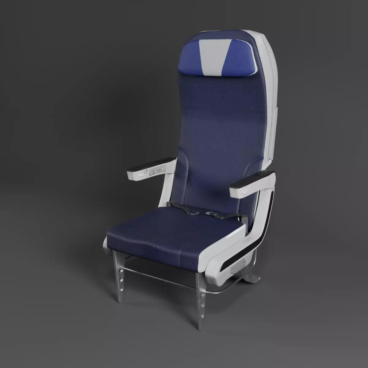 Airplane Seat Low-poly 3D model