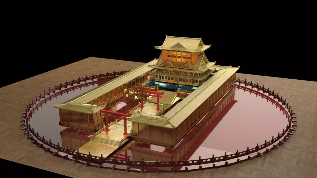 Chinese ancient house  3D model 19