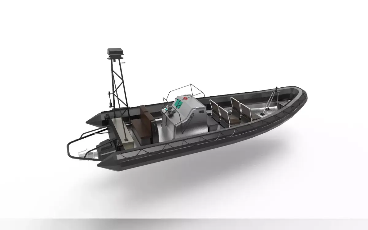 Rigid Hulled Inflatable Boat 3D model