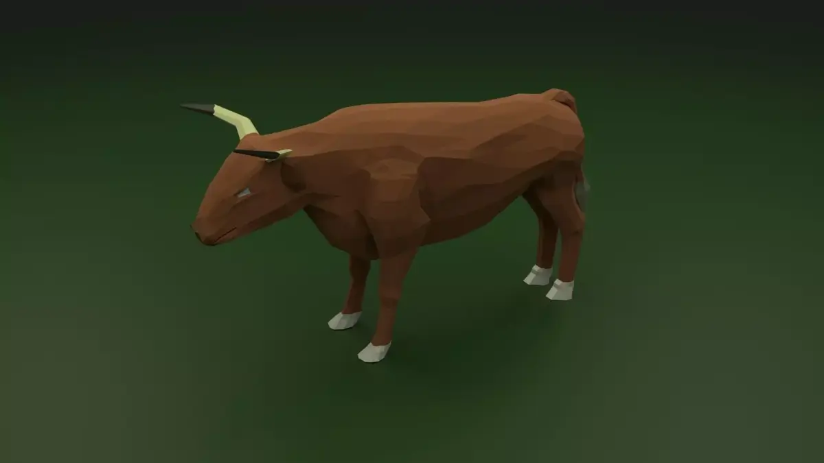 Low Poly Bull Low-poly 3D model purchase