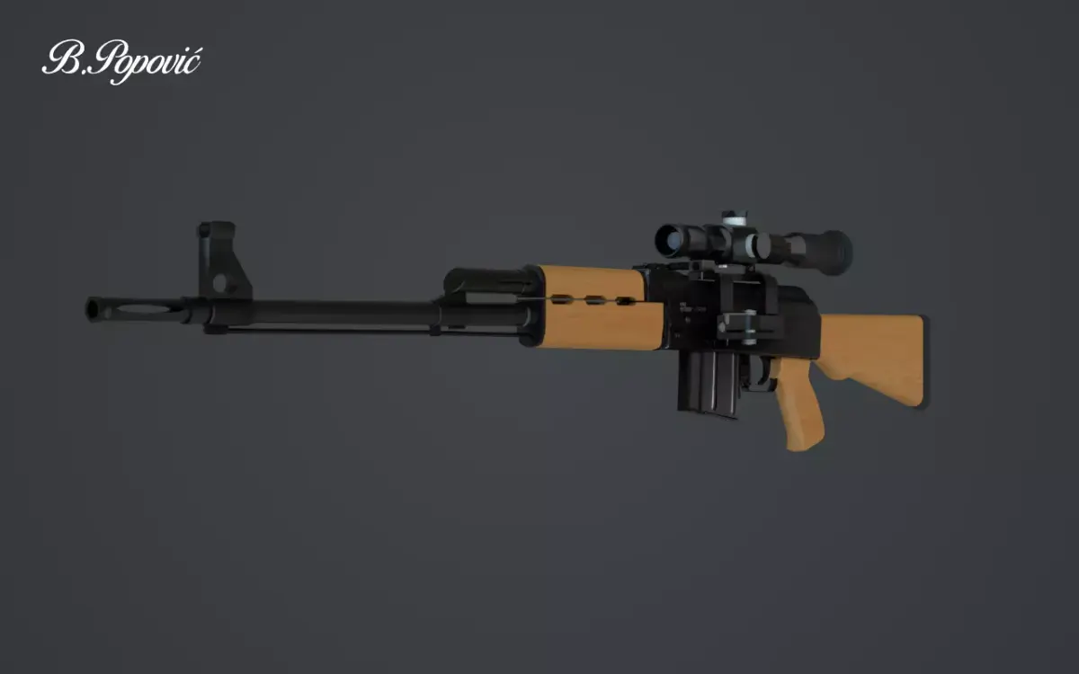 Zastava M76  3D model