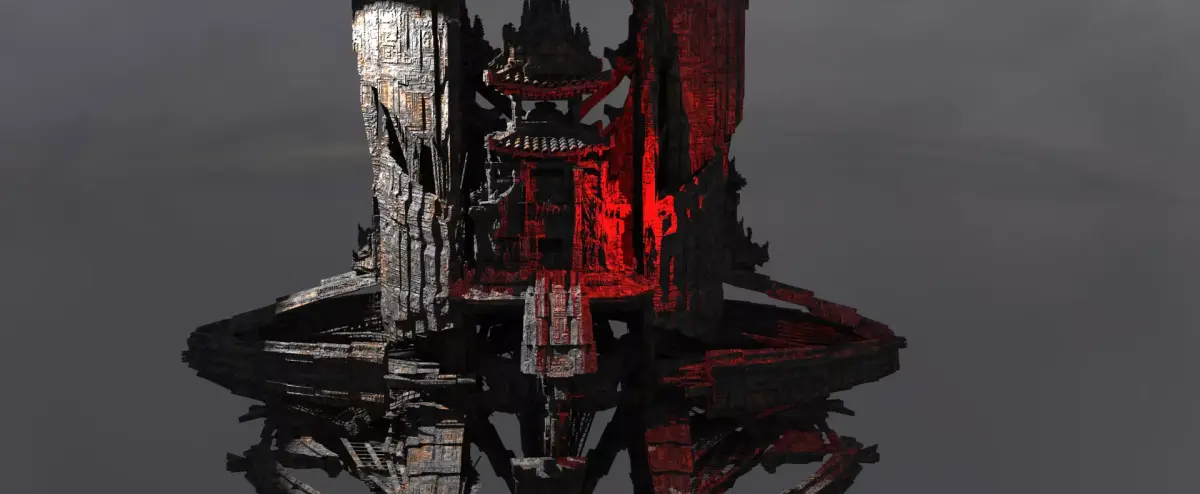 Secret Demon Shogun temple 3D model