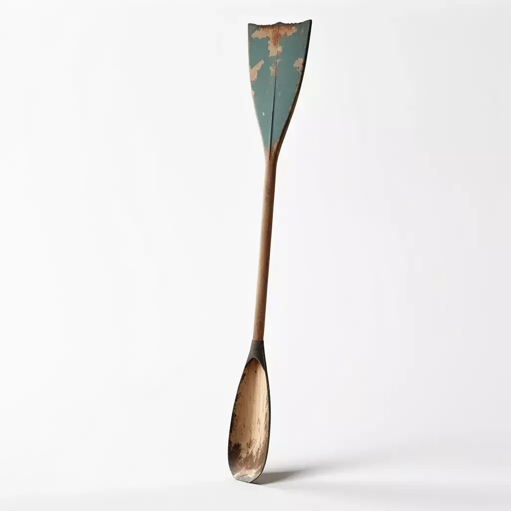 Worn Wooden Oar 3D Model 3D model