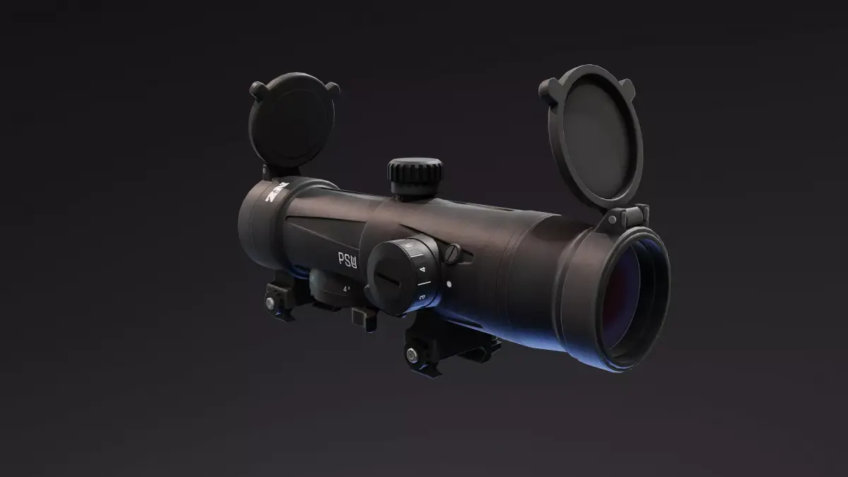 PSU 1x 4x Scope Low-poly 3D model