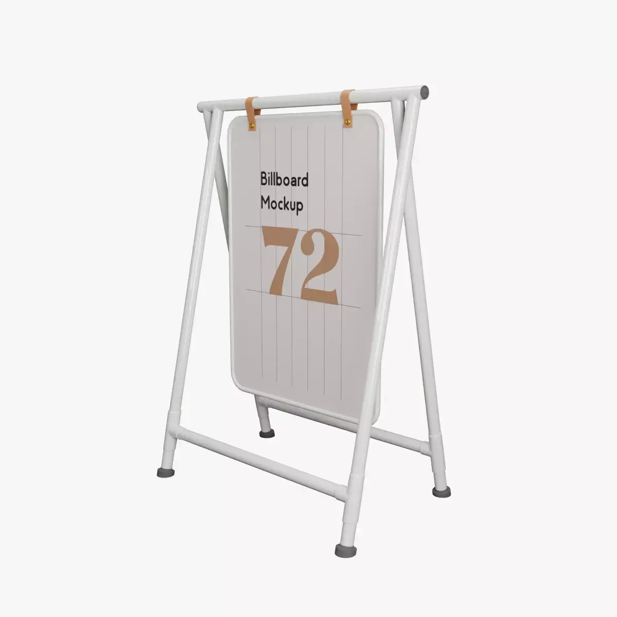 Sidewalk Billboard for Advertising 3D Model Low-poly 3D model