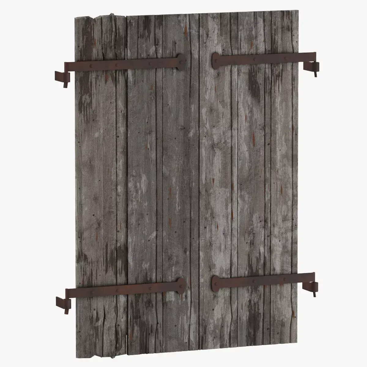 Medieval Wooden Window Cover 03 3D model