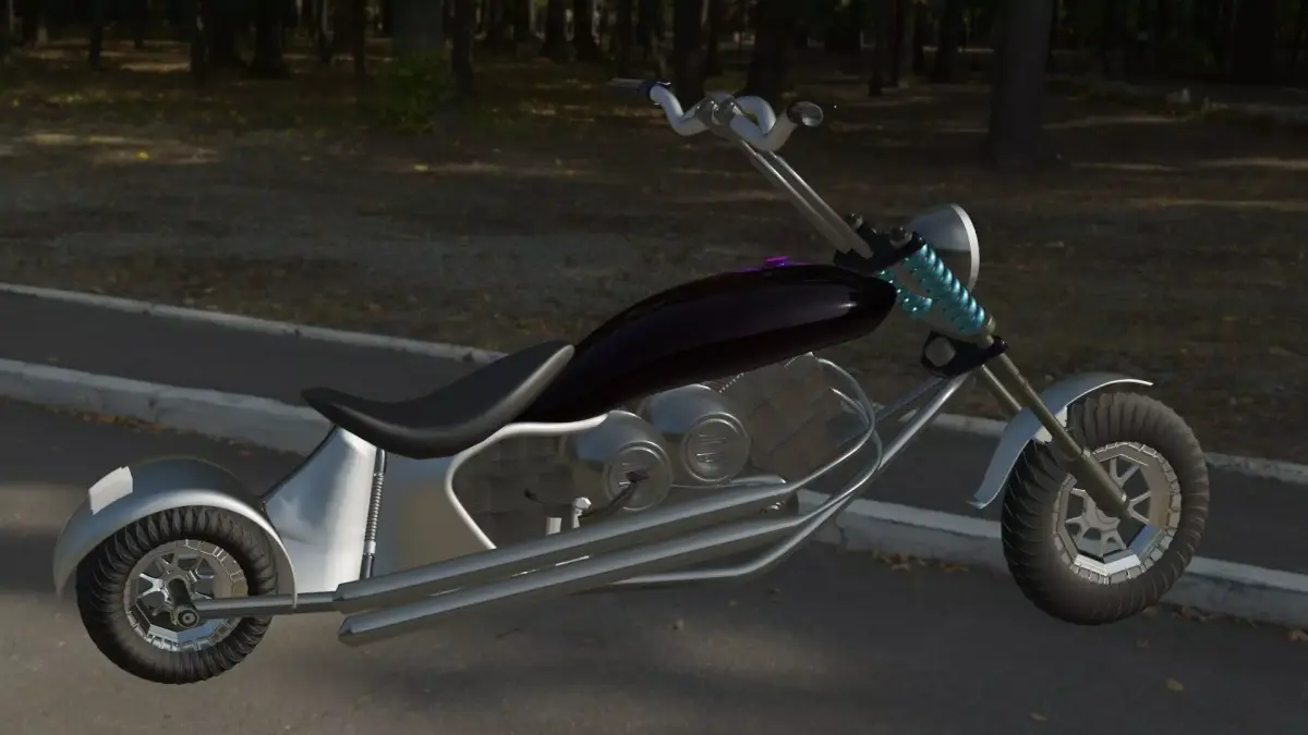 Heavy Bike Chopper 3D model