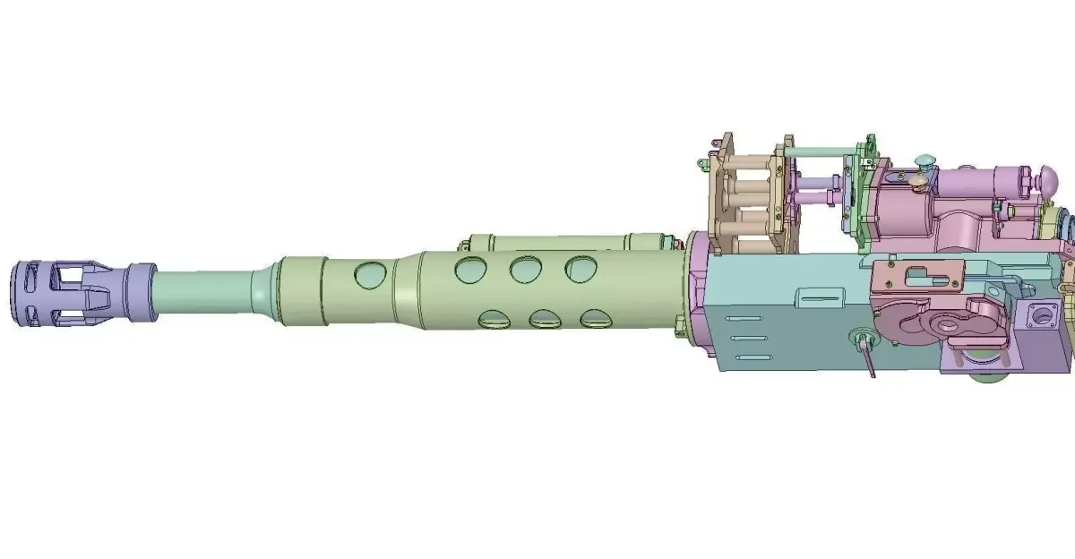 25 mm chain gun solid model 3D model
