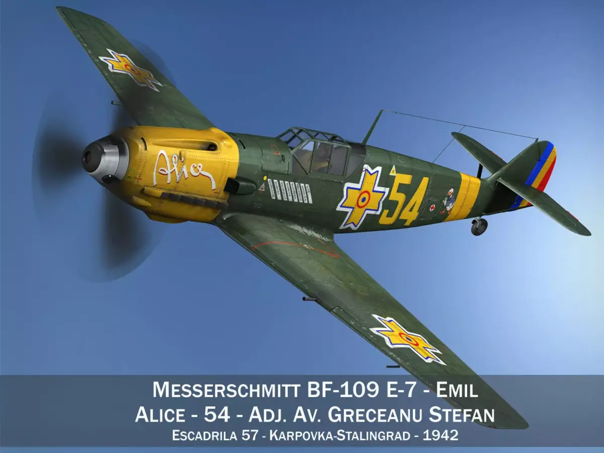Messerschmitt - BF-109 E - Romanian Air Force - 54 3D model