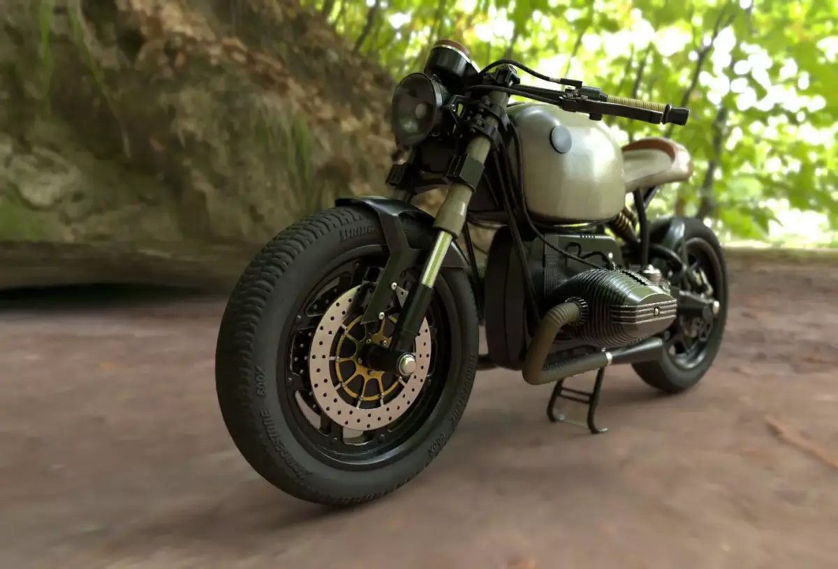 Motorcycle 3D model Low-poly 3D model