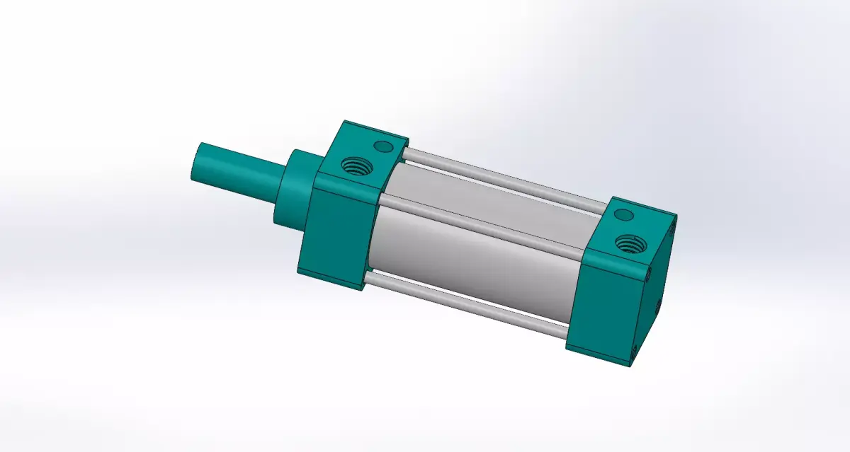 Pneumatic Cylinder 40-50 3D model