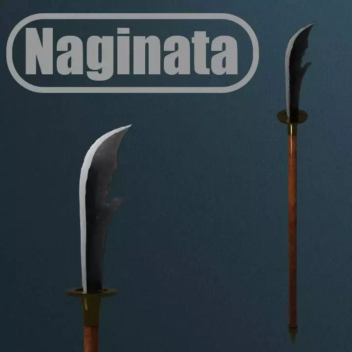 Naginata Low-poly 3D model