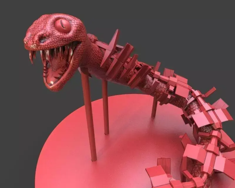 Snake From Outer Space Free 3D print model