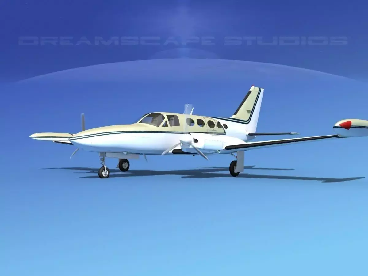 Cessna 414 Chancellor V02 3D model