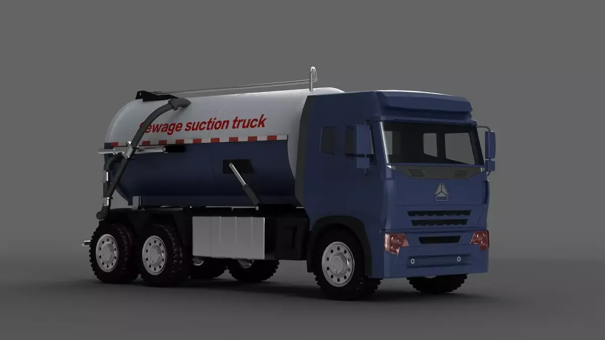 green vehicle truck garbage car tractor white garbage truck 3D model