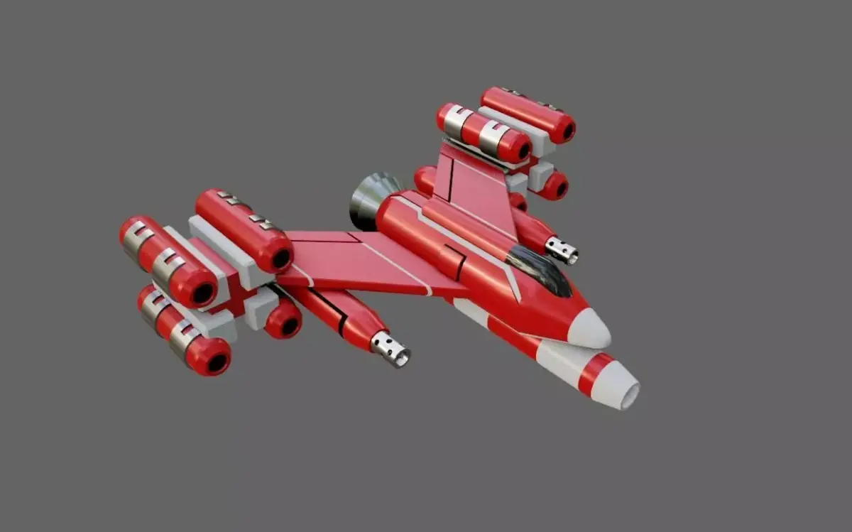 Attack Spacecraft - Nave Low-poly 3D model